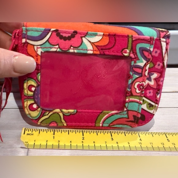 Vera Bradley Pink Floral Women's Zipper Wallet - Picture 5 of 8